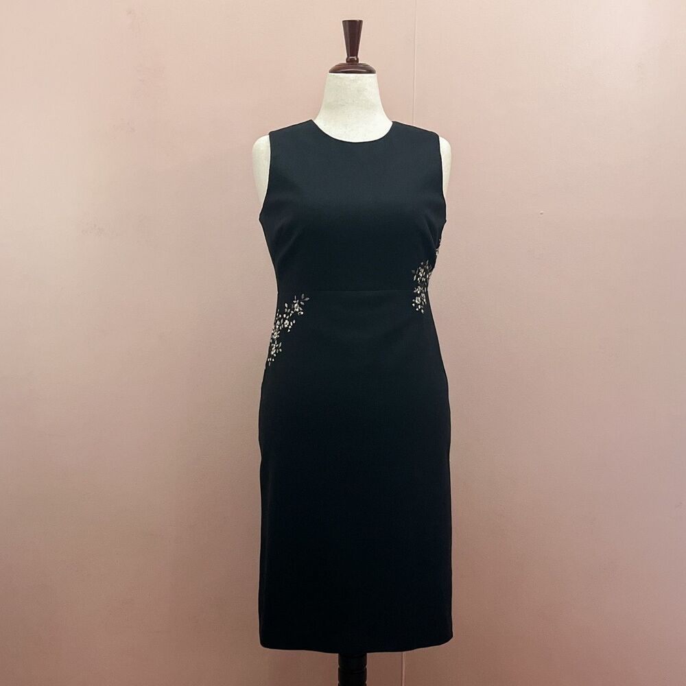 Vtg Gap Wool Blend Sheath Dress 6 Sleeveless Office Wedding Guest Corporate